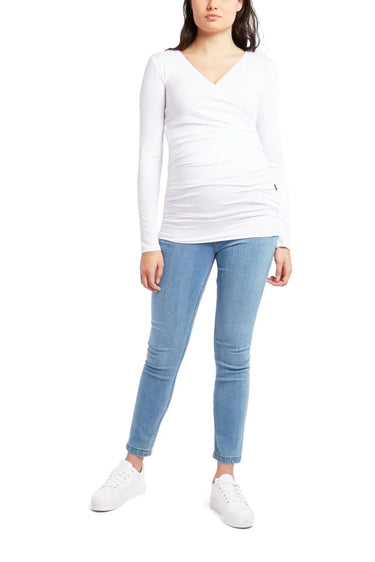 Flattering Maternity Wrap Top Maternity Top from Cherry Melon maternity store australia
